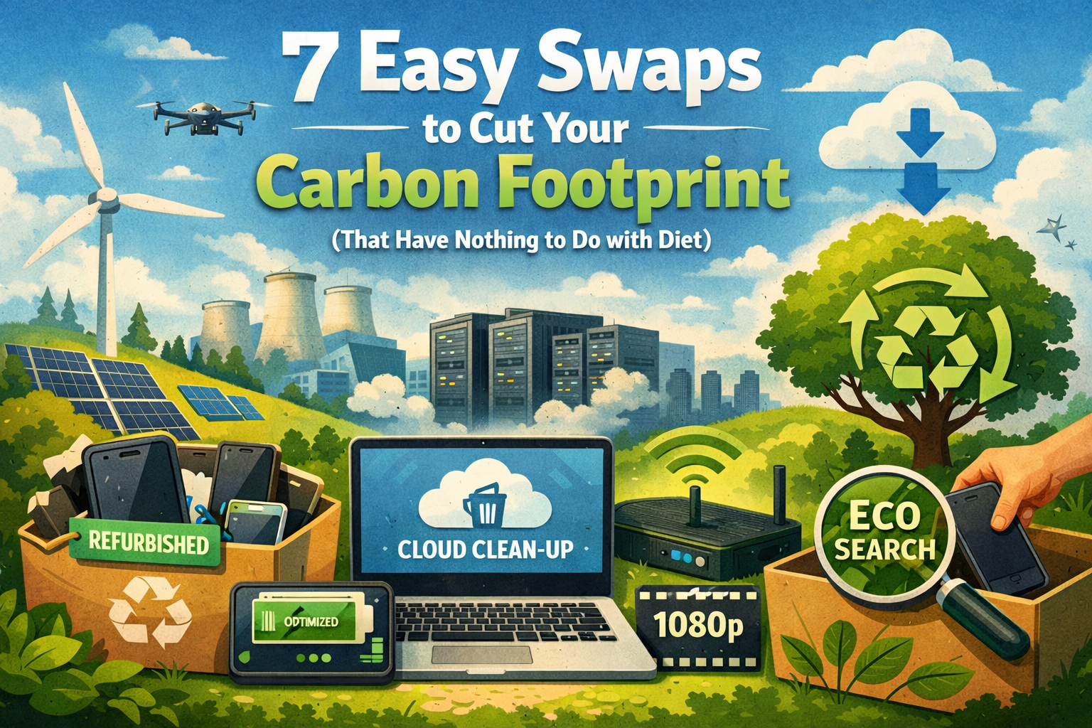 7 Easy Tech Swaps to Cut Your Carbon Footprint (No Diet Changes Needed)