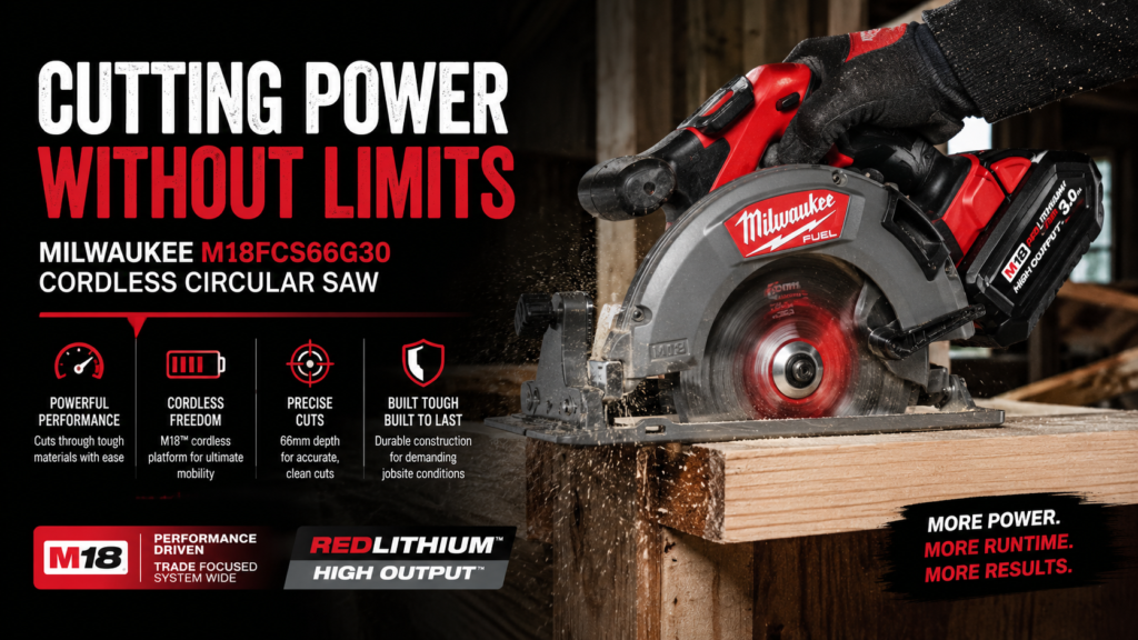 Cutting Power Without Limits – Milwaukee M18FCS66G30 Cordless Circular Saw